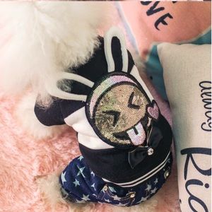 NEW XS Premium Luxury Pet Jumpsuit Denim and Cotton. 🐰 Design ❤️